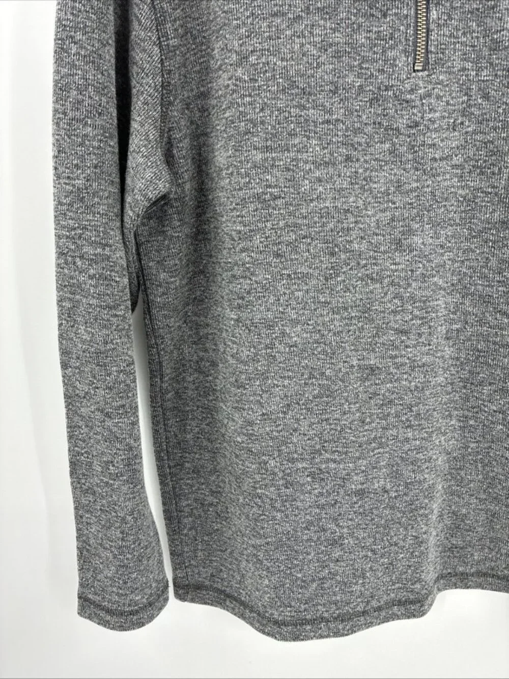 GAP Mens Gray Quarter Zip Pullover Sweater Fleece Mock Neck Size Small